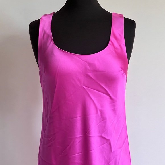 Topshop Slip Hot Pink Dress Size AU 12 - Picture 3 of 8